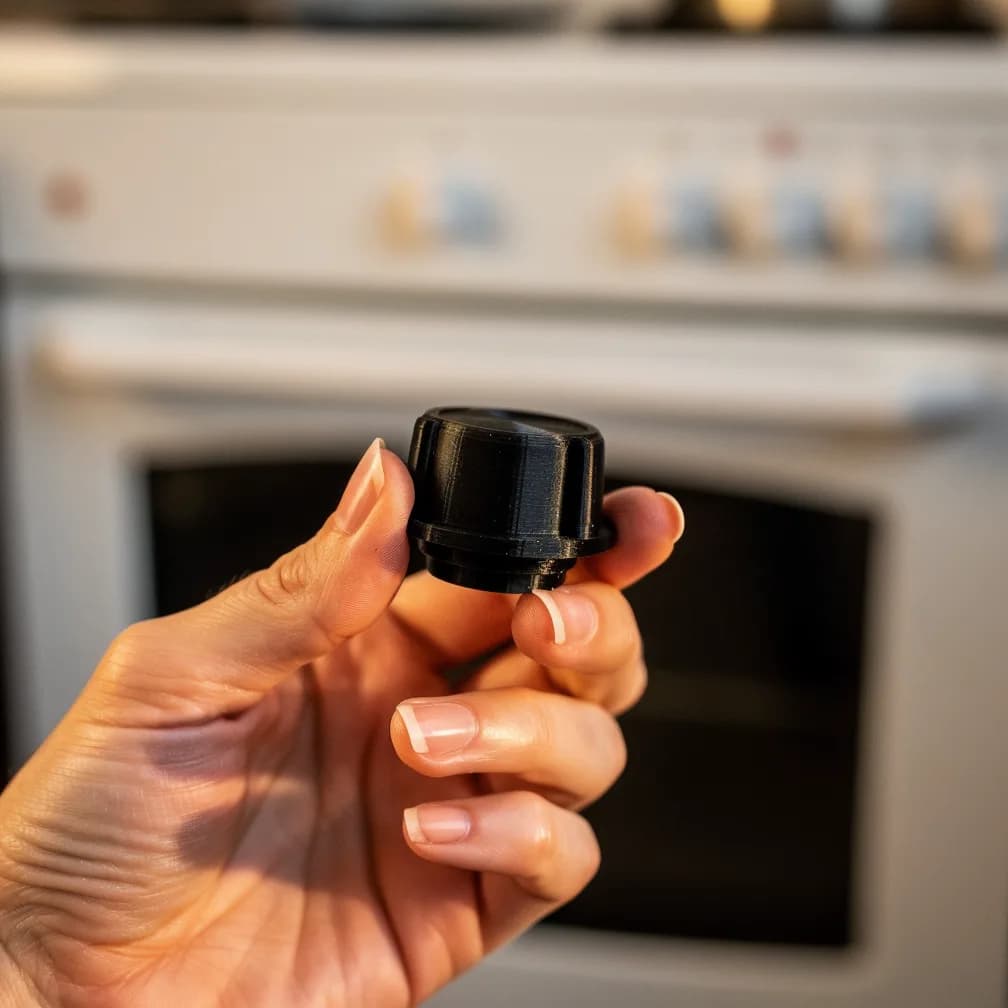 Bouton de four refait en impression 3D